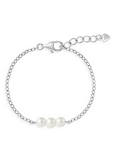 beautiful silver cultured pearl baby bracelet 